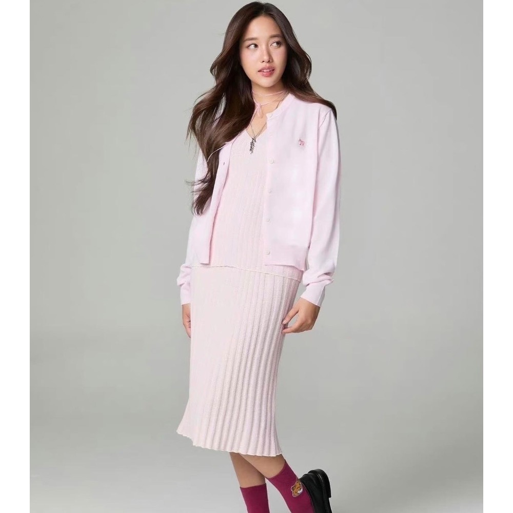 Jennie款 法國MK 小狐狸針織外套 小外套  背心 開襟衫 Q 實穿 怎麼搭都可以的四季款-細節圖5