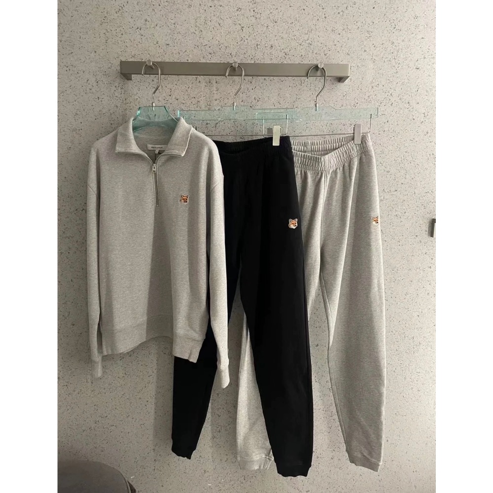 MK 法國🇫🇷小狐狸美式復古半拉鏈長袖T恤 上衣 衛衣 大學T，經典熱賣款，百搭基本款，實穿 怎麼搭都可以的 法國-細節圖5