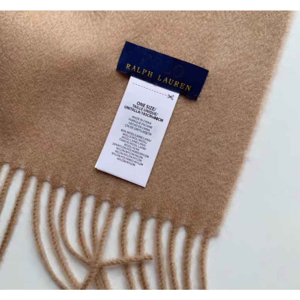 英國RL polo  圍巾 流蘇圍巾🧣好氣質好好看 小馬刺繡 羊毛純色 百搭秋冬 男女情侶 保暖圍巾 軟糯圍脖-細節圖8