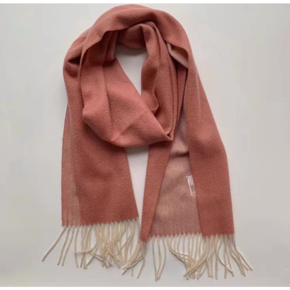 英國RL polo  圍巾 流蘇圍巾🧣好氣質好好看 小馬刺繡 羊毛純色 百搭秋冬 男女情侶 保暖圍巾 軟糯圍脖-細節圖9