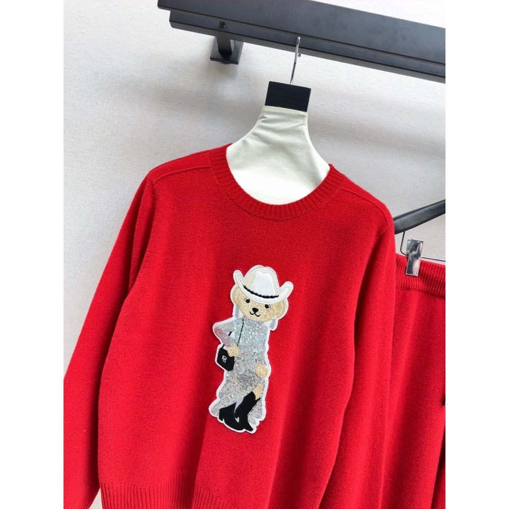 RL polo 套裝 針織外套 長褲 闊腿褲 休閒褲 清爽有氣質 慵懶羊毛套裝 慵懶風羊毛套裝減齡小熊針織毛衣-細節圖11