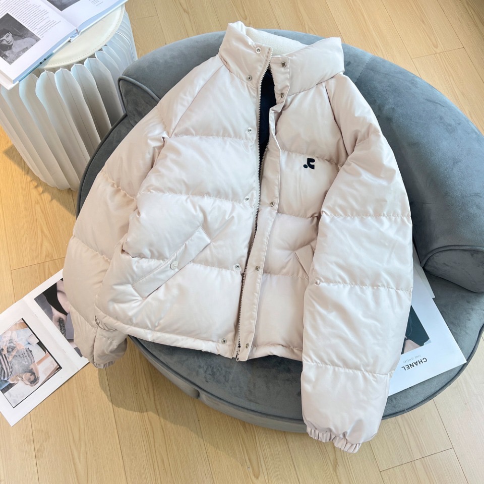 韓國 rest RR 羽絨外套 金藝琳同款立領寬松蓬松羽絨大衣 麵包外套保暖外套 顯瘦修身 實穿好搭  40-70公斤適-細節圖4