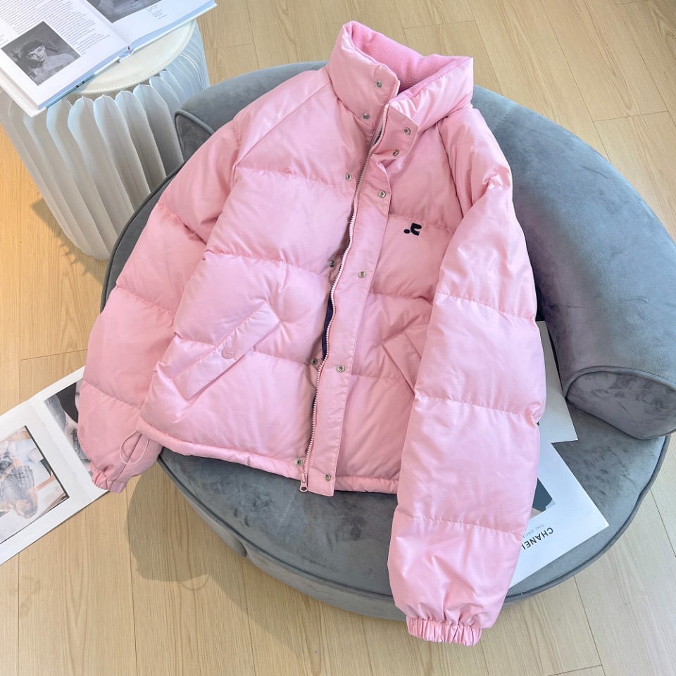 韓國 rest RR 羽絨外套 金藝琳同款立領寬松蓬松羽絨大衣 麵包外套保暖外套 顯瘦修身 實穿好搭  40-70公斤適-細節圖6