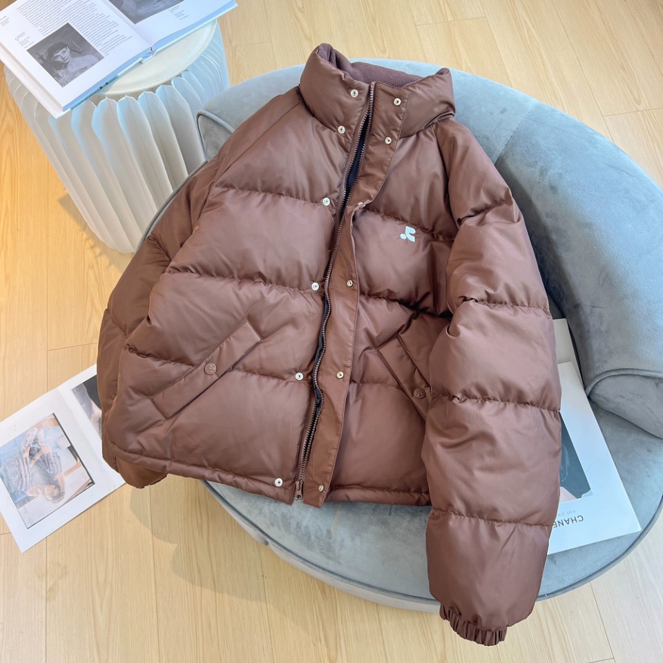 韓國 rest RR 羽絨外套 金藝琳同款立領寬松蓬松羽絨大衣 麵包外套保暖外套 顯瘦修身 實穿好搭  40-70公斤適-細節圖10