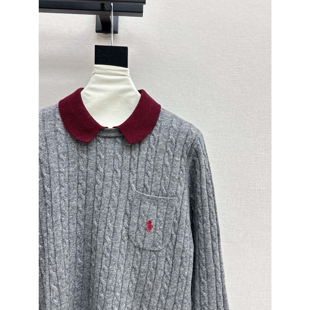 POLO RL 針織衫 上衣 毛衣 經典刺繡娃娃領針織衫 溫柔復古風～～經典小圓領休閒百搭 基礎色隨意搭配都不會出錯！這-細節圖4