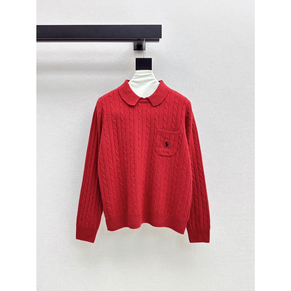POLO RL 針織衫 上衣 毛衣 經典刺繡娃娃領針織衫 溫柔復古風～～經典小圓領休閒百搭 基礎色隨意搭配都不會出錯！這-細節圖5