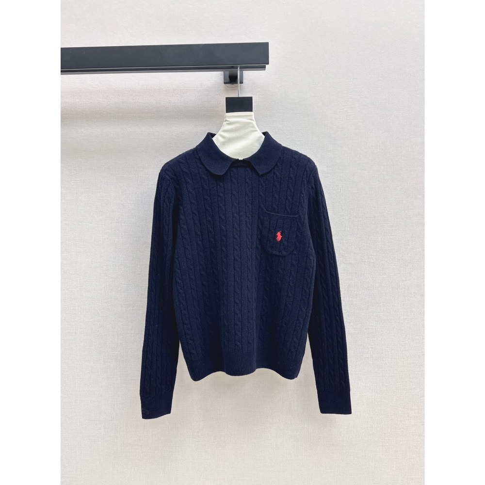 POLO RL 針織衫 上衣 毛衣 經典刺繡娃娃領針織衫 溫柔復古風～～經典小圓領休閒百搭 基礎色隨意搭配都不會出錯！這-細節圖6