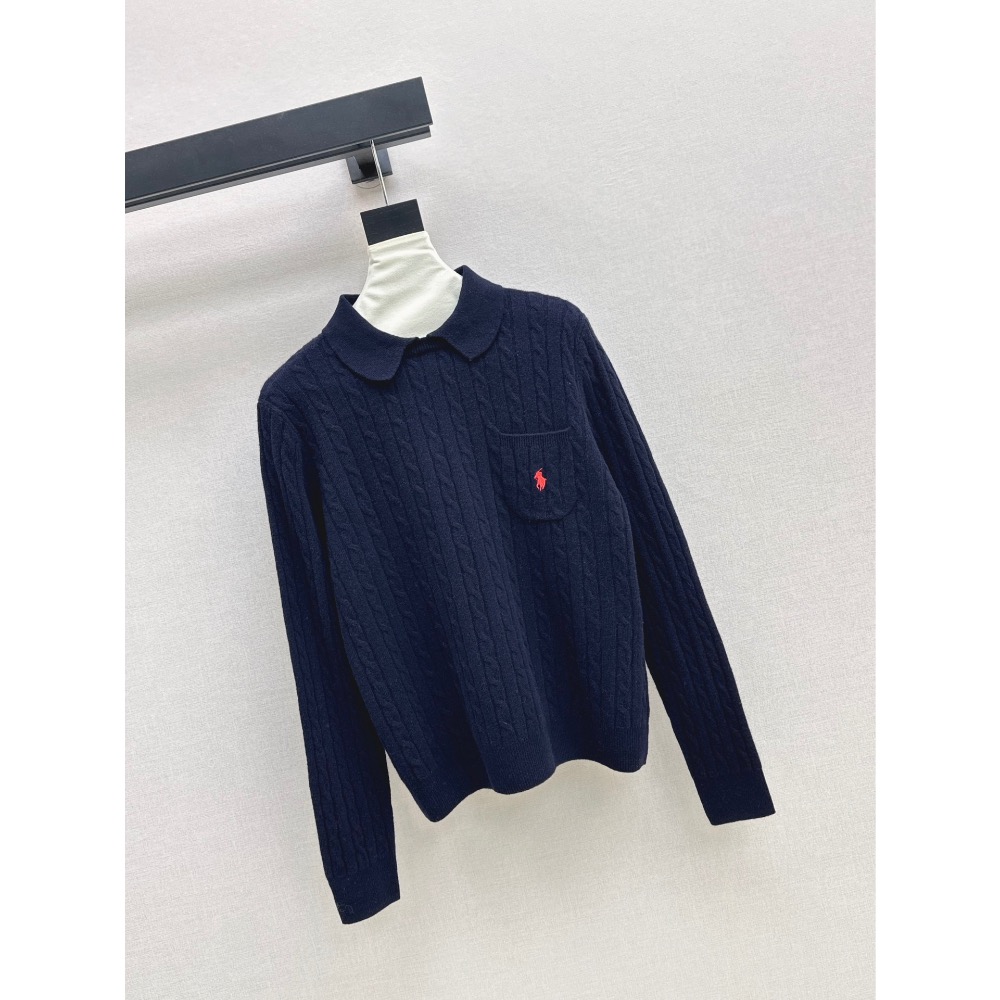 POLO RL 針織衫 上衣 毛衣 經典刺繡娃娃領針織衫 溫柔復古風～～經典小圓領休閒百搭 基礎色隨意搭配都不會出錯！這-細節圖7
