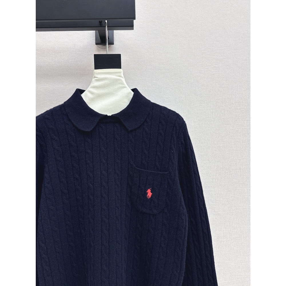 POLO RL 針織衫 上衣 毛衣 經典刺繡娃娃領針織衫 溫柔復古風～～經典小圓領休閒百搭 基礎色隨意搭配都不會出錯！這-細節圖8