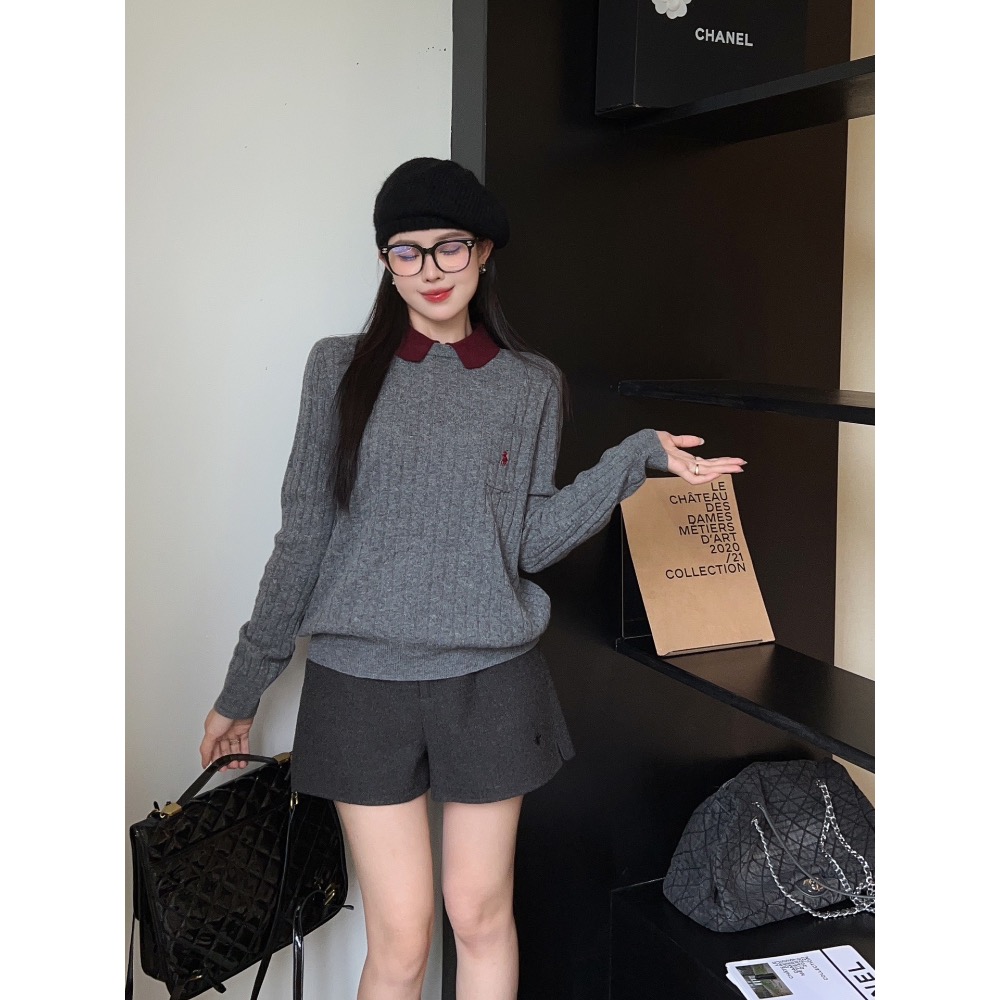 POLO RL 針織衫 上衣 毛衣 經典刺繡娃娃領針織衫 溫柔復古風～～經典小圓領休閒百搭 基礎色隨意搭配都不會出錯！這-細節圖9