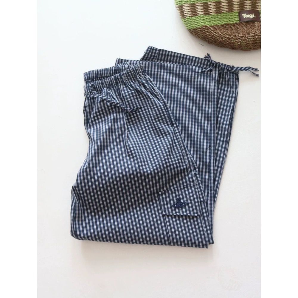 Viviennewestwood 休閒褲 闊腿褲 T恤 上衣 修身！打底單穿都美美的，土星經典刺繡LOGO，格紋及波點印-細節圖3