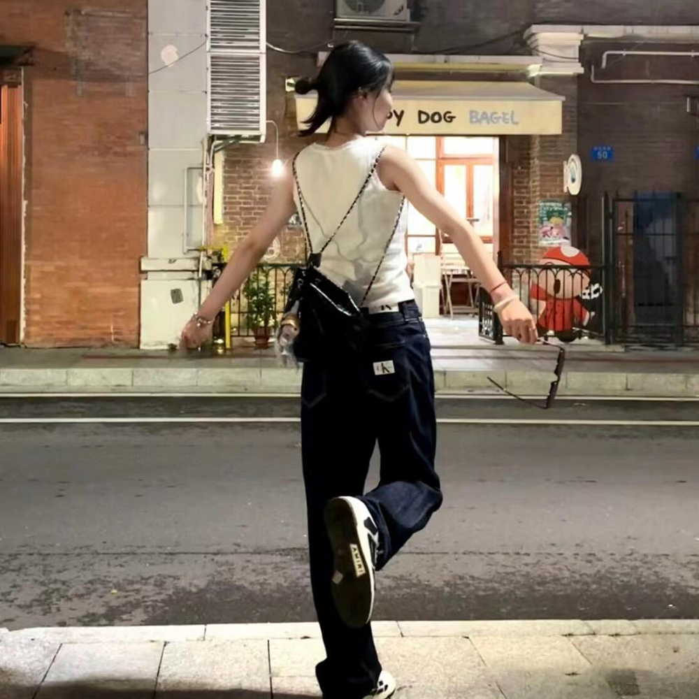 CK 牛仔褲 jennie同款ck舒適牛仔褲 直筒褲 微寬管褲 復古百搭 舒適休閒時尚   ✔️尺寸多無法一一記錄，下標-細節圖2