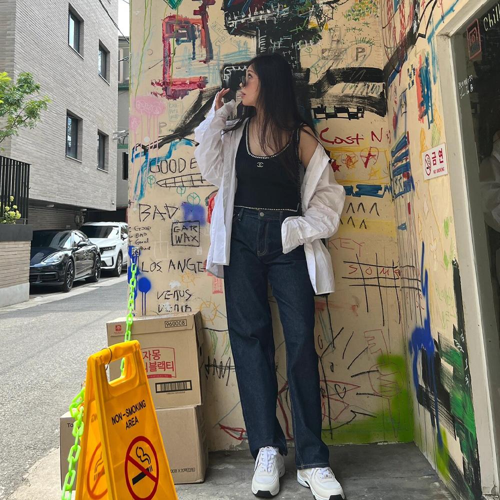 CK 牛仔褲 jennie同款ck舒適牛仔褲 直筒褲 微寬管褲 復古百搭 舒適休閒時尚   ✔️尺寸多無法一一記錄，下標-細節圖5