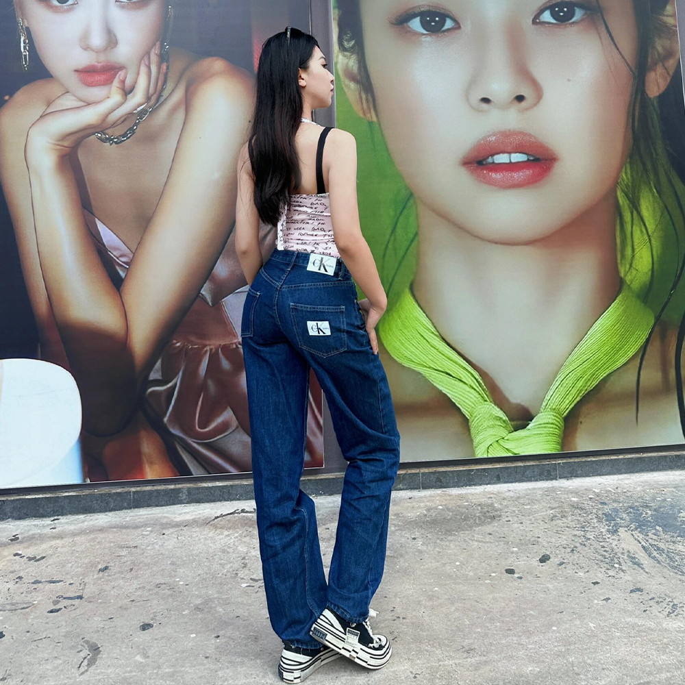 CK 牛仔褲 jennie同款ck舒適牛仔褲 直筒褲 微寬管褲 復古百搭 舒適休閒時尚   ✔️尺寸多無法一一記錄，下標-細節圖8
