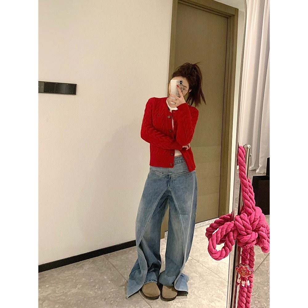 奶呼呼🌿RL 針織外套 小外套 毛衣外套 針織開襟衫 白色毛衣 太溫柔啦 真的太愛軟軟糯糯的 毛衣啦 羊毛麻花毛衣摸起-細節圖8