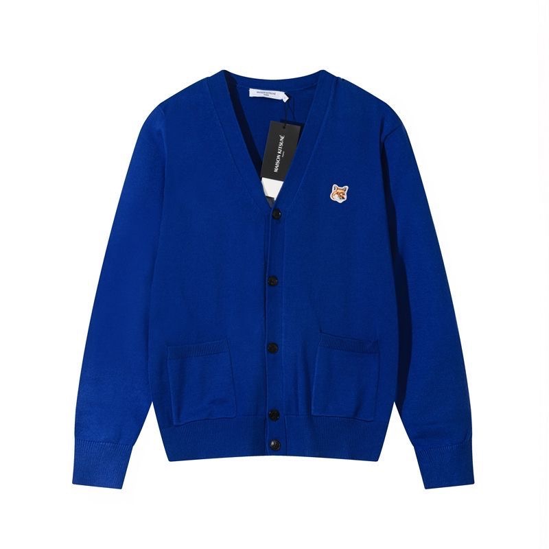 小狐狸針織外套 小外套 毛衣外套 針織開襟衫 經典MAISON狐狸頭 KITSUNE刺繡寬松潮流 太溫柔啦 真的太愛軟軟-細節圖2