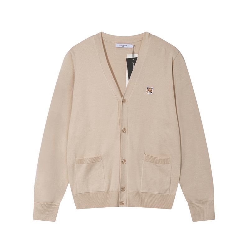 小狐狸針織外套 小外套 毛衣外套 針織開襟衫 經典MAISON狐狸頭 KITSUNE刺繡寬松潮流 太溫柔啦 真的太愛軟軟-細節圖5