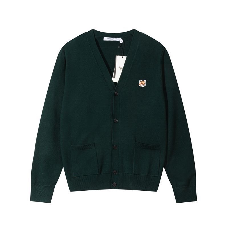 小狐狸針織外套 小外套 毛衣外套 針織開襟衫 經典MAISON狐狸頭 KITSUNE刺繡寬松潮流 太溫柔啦 真的太愛軟軟-細節圖9