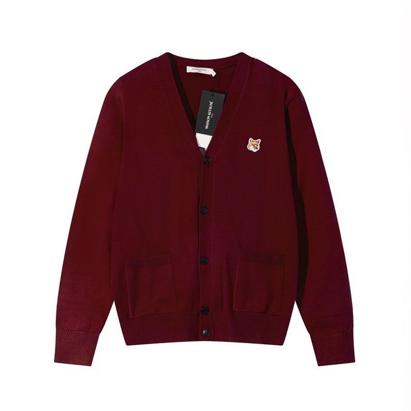小狐狸針織外套 小外套 毛衣外套 針織開襟衫 經典MAISON狐狸頭 KITSUNE刺繡寬松潮流 太溫柔啦 真的太愛軟軟-細節圖10