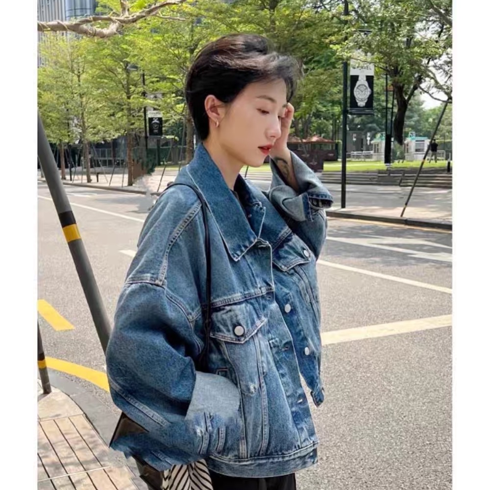 Acne 牛仔外套 夾克外套 denim jacket廓形寬鬆慵懶舒適牛仔夾克外套 小眾精品  季節折扣六折很划算  您-細節圖4