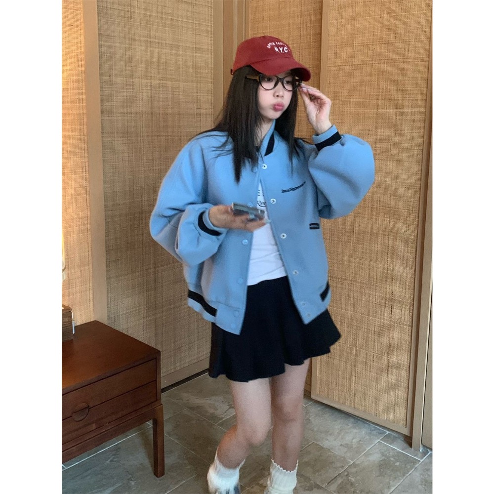 韓國RR 外套 夾克 棒球外套 刺繡休閒男女同款外套 restandrecreation復古翻領夾克 好好看啊❤️  ✔-細節圖2