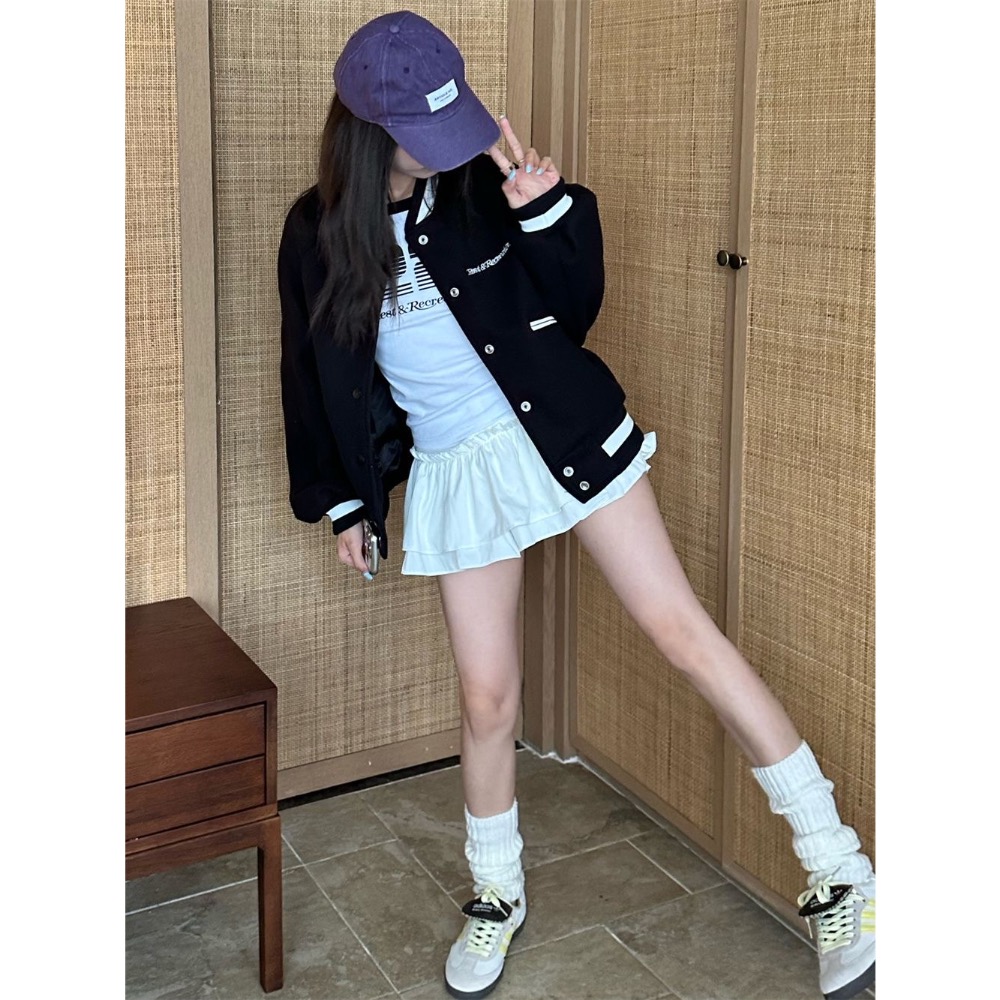 韓國RR 外套 夾克 棒球外套 刺繡休閒男女同款外套 restandrecreation復古翻領夾克 好好看啊❤️  ✔-細節圖4