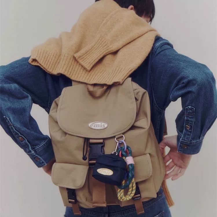 韓代 後背包 雙肩包 emis厚尼龍結實輕盈 博主新寵兒——快適快乾雙肩背包 清新百搭實用！-細節圖3