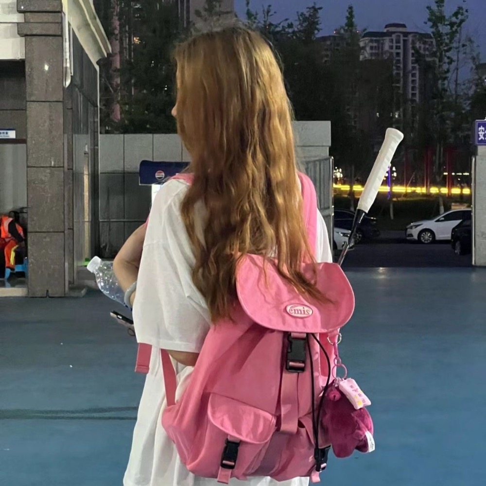 韓代 後背包 雙肩包 emis厚尼龍結實輕盈 博主新寵兒——快適快乾雙肩背包 清新百搭實用！-細節圖4