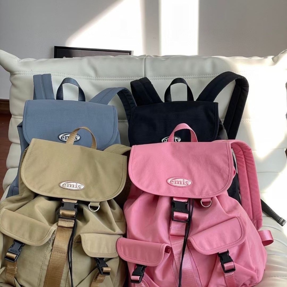 韓代 後背包 雙肩包 emis厚尼龍結實輕盈 博主新寵兒——快適快乾雙肩背包 清新百搭實用！-細節圖5