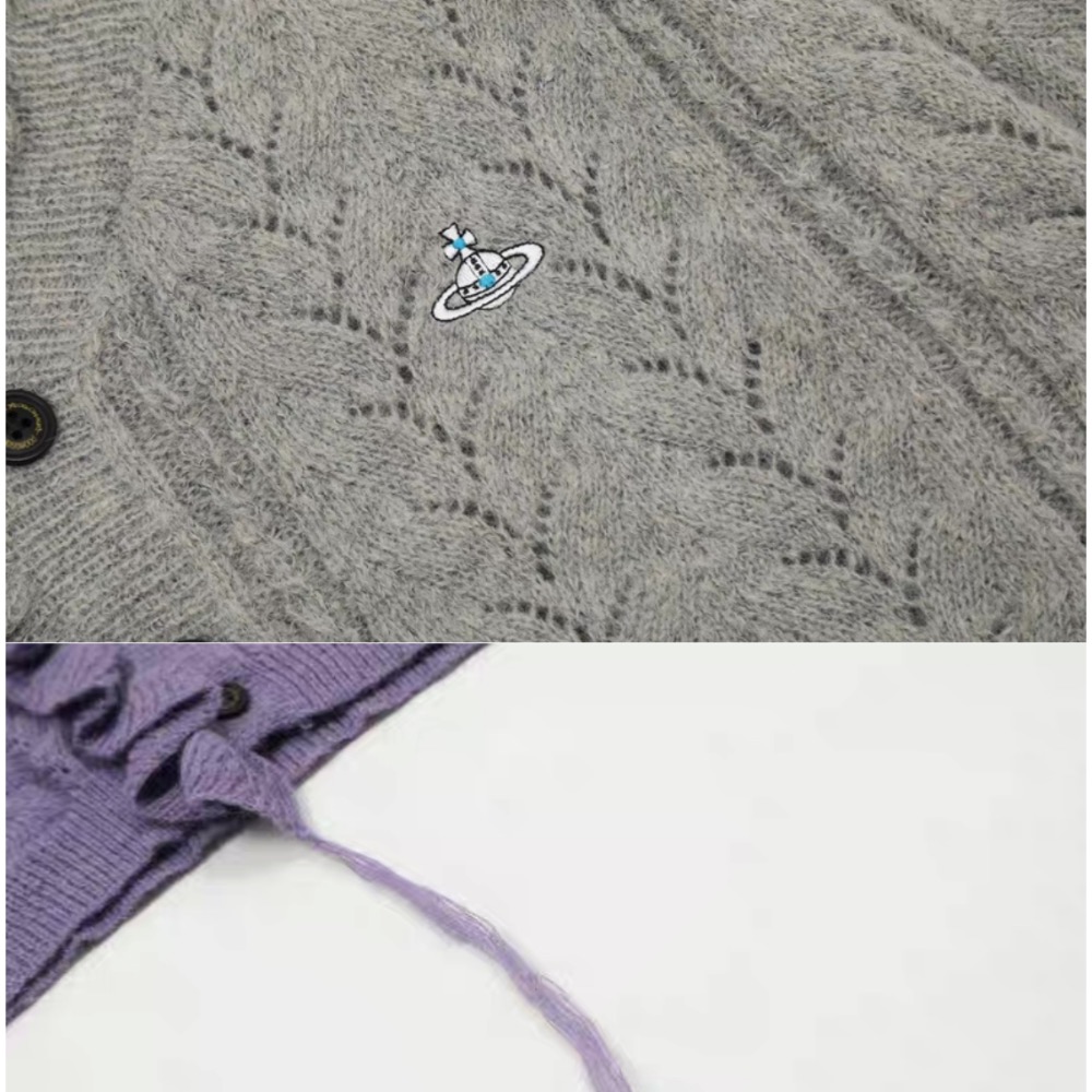 Vivienne Westwood 毛衣外套 針織手工開襟衫 學院風針織外套 休閒復古溫暖 童趣學院 穿起來整個人顯得清-細節圖6