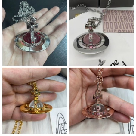 Vivienne Westwood 項鍊 項鏈，大號土星 orb水鑽項鍊鎖骨鏈毛衣鏈 項鍊疊戴百搭 超級美品   顏色可-細節圖6