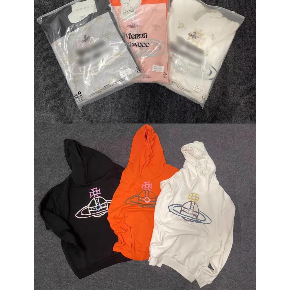 Vivienne Westwood 大學T 長袖T 連帽T恤 衛衣，好氣質！經典基礎土星，運動圓領衛衣，百搭！優雅也元氣-細節圖6