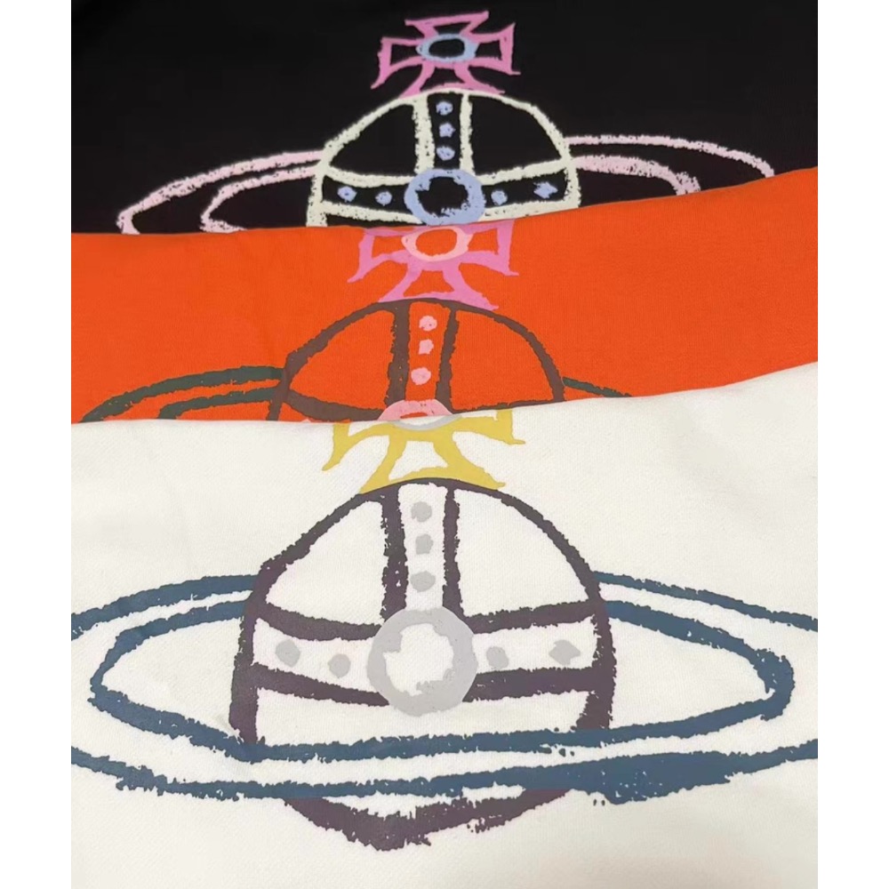 Vivienne Westwood 大學T 長袖T 連帽T恤 衛衣，好氣質！經典基礎土星，運動圓領衛衣，百搭！優雅也元氣-細節圖7