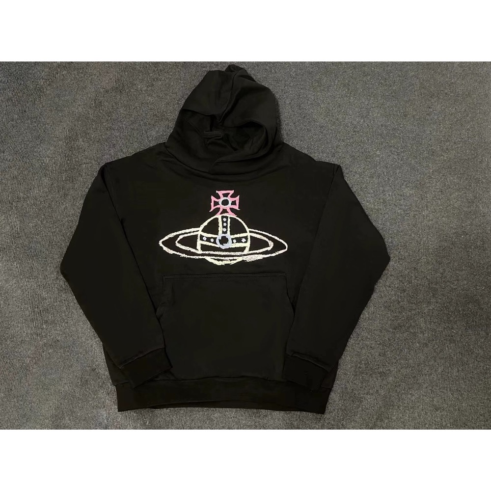 Vivienne Westwood 大學T 長袖T 連帽T恤 衛衣，好氣質！經典基礎土星，運動圓領衛衣，百搭！優雅也元氣-細節圖8