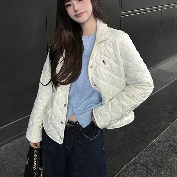 RL polo 背心外套 馬甲 好氣質 四季百搭萬年款 經典小馬標 商務休閒皆宜 柔軟親膚 經典馬標刺繡菱格羽絨馬甲上衣-細節圖4