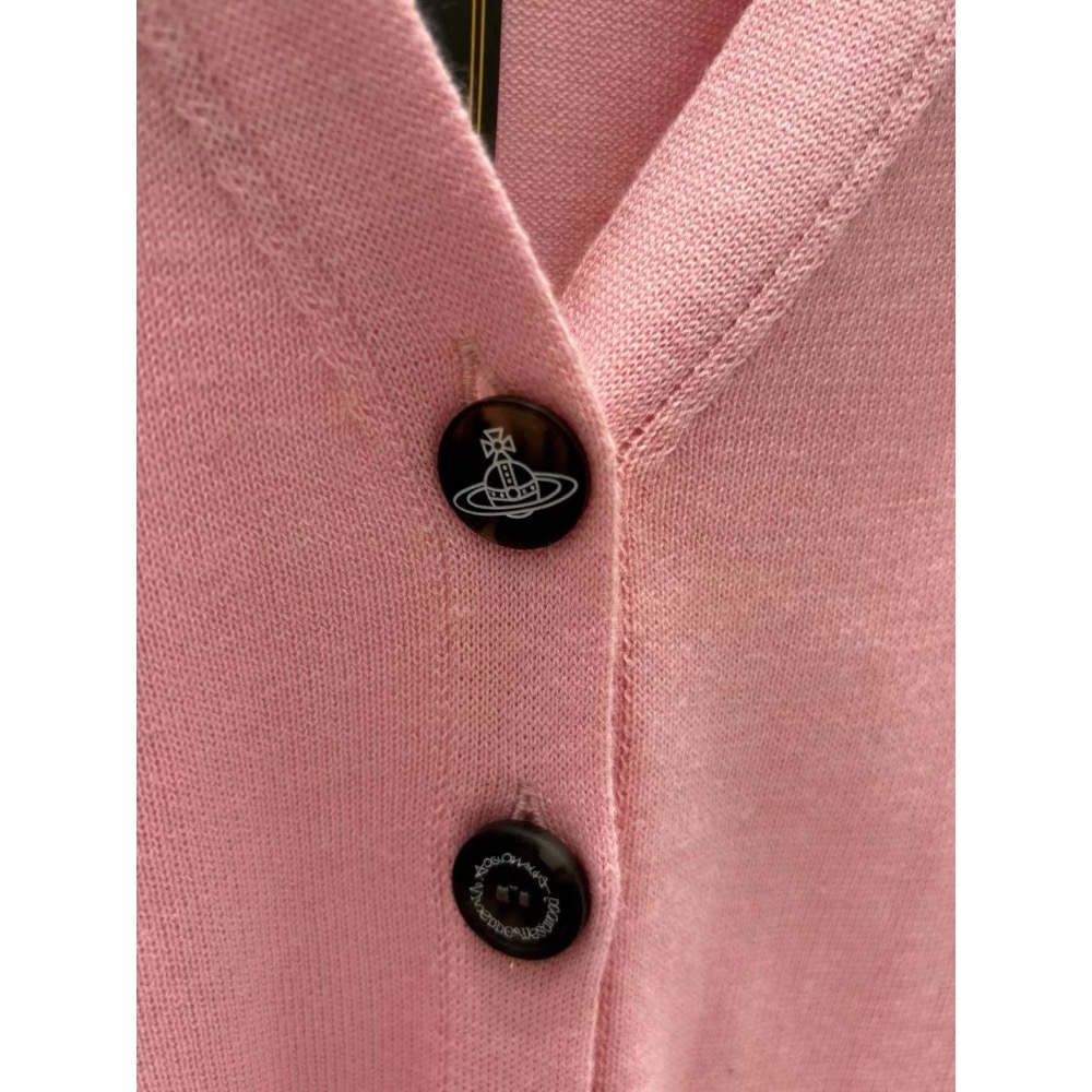 Vivienne Westwood 針織外套 毛衣外套  V領開襟衫針織毛衣外套 土星logo針織羊毛圓領開襟衫 外套夾-細節圖7