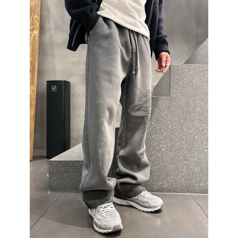 Vivienne Westwood 長褲 運動休閒褲  大土星刺繡logo織帶休閒褲衛褲運動褲長褲 男女款 非常百搭舒服-細節圖4