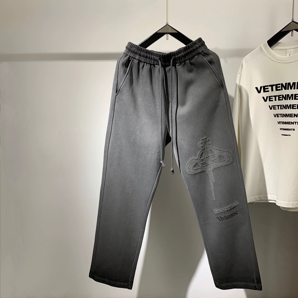 Vivienne Westwood 長褲 運動休閒褲  大土星刺繡logo織帶休閒褲衛褲運動褲長褲 男女款 非常百搭舒服-細節圖9