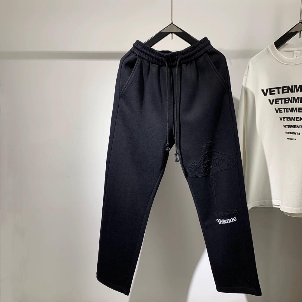 Vivienne Westwood 長褲 運動休閒褲  大土星刺繡logo織帶休閒褲衛褲運動褲長褲 男女款 非常百搭舒服-細節圖10