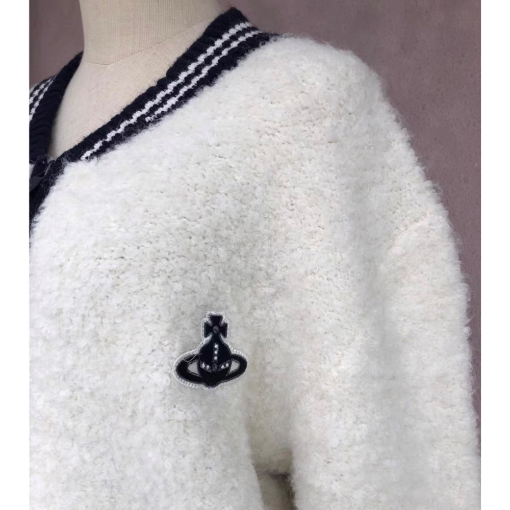 Vivienne Westwood 土星 Q羊羔毛 棒球外套 夾克 外套 土星刺绣 泰迪熊羊毛外套   ✔️國際運送約十-細節圖8