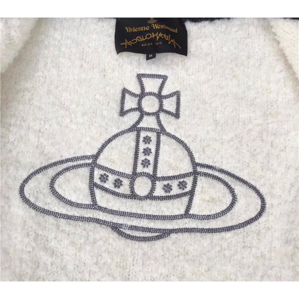 Vivienne Westwood 土星 Q羊羔毛 棒球外套 夾克 外套 土星刺绣 泰迪熊羊毛外套   ✔️國際運送約十-細節圖9