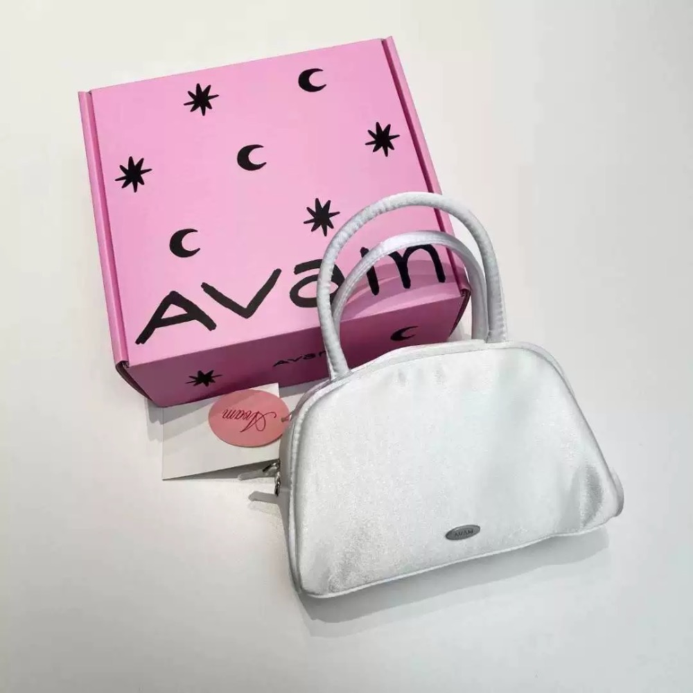 Avam手提包 飯盒包 絲綢真絲波士頓 手提保齡球小包 芭蕾風法式復古絲絨綢緞感法式外出布包小巧可愛 手法式手提包 方便-細節圖7