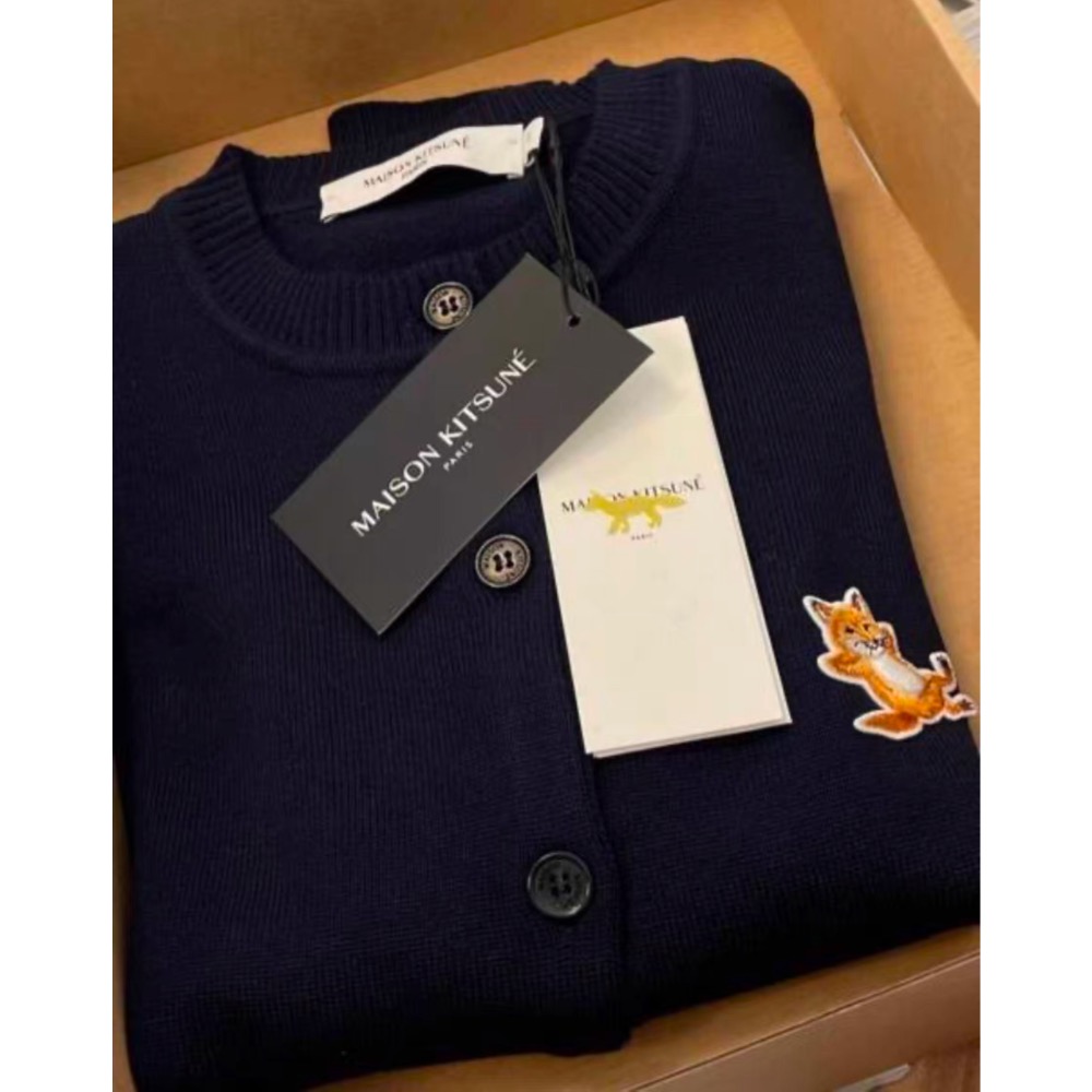 Jennie款 法國🇫🇷MK 小狐狸針織外套 小外套  背心 開襟衫 Q 實穿 怎麼搭都可以的四季款法國🇫🇷MK-細節圖8