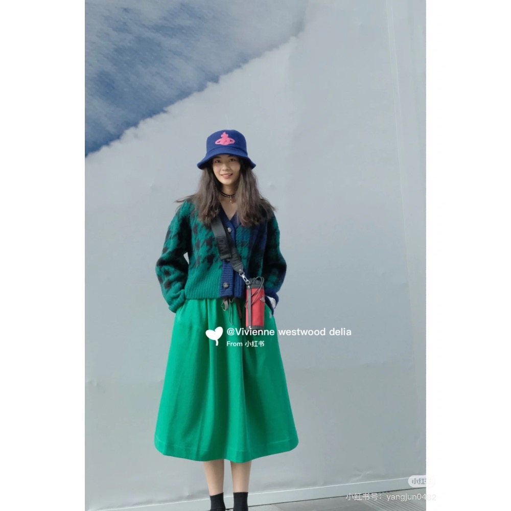 Vivienne Westwood 針織外套 毛衣外套  V領開襟衫針織毛衣外套 簡約撞色千鳥格拼接格子針織v領開衫 3-細節圖3