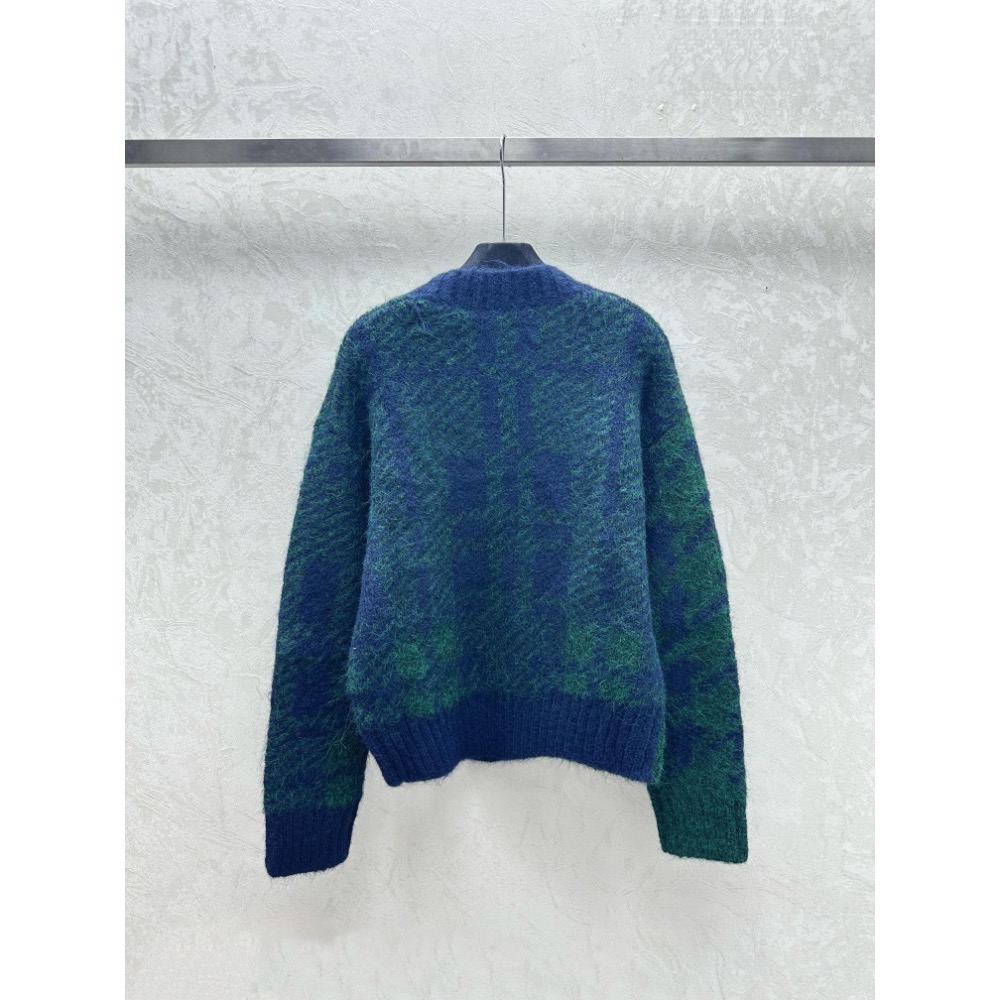 Vivienne Westwood 針織外套 毛衣外套  V領開襟衫針織毛衣外套 簡約撞色千鳥格拼接格子針織v領開衫 3-細節圖5