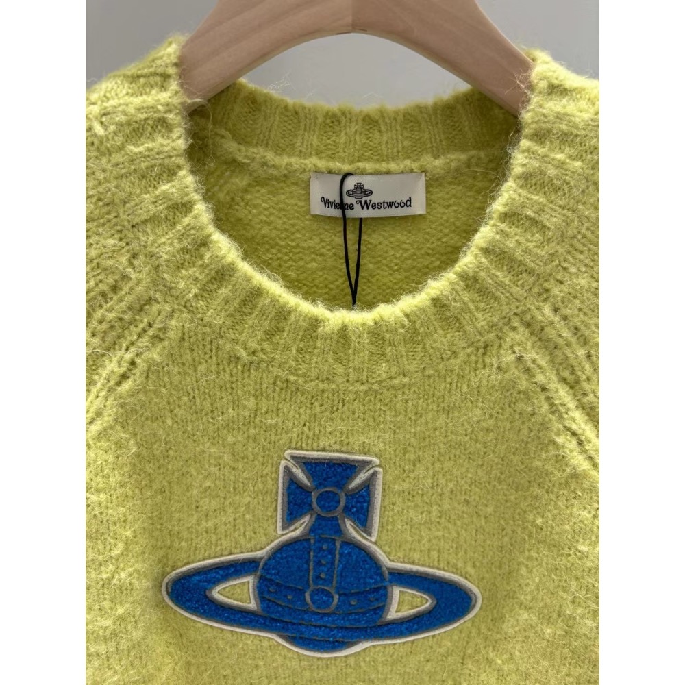Vivienne Westwood 針織外套 毛衣 V領開襟衫 針織衫 毛衣外套 刺繡章logo V領針織開衫 SML-細節圖3