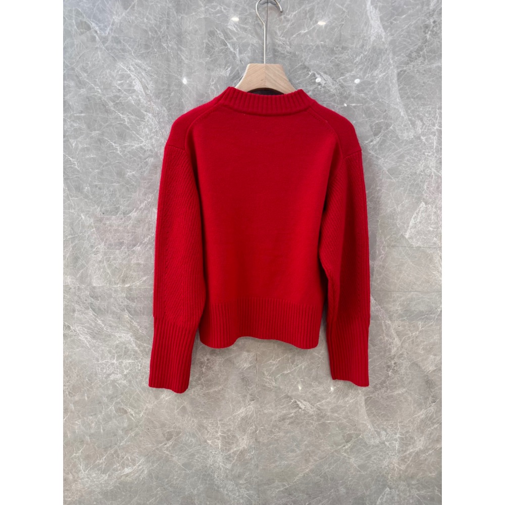 Vivienne Westwood 針織外套 毛衣 開襟衫 針織衫 極簡鏤空重工 土星提花圓領 羊毛基礎款打底衫  SM-細節圖2