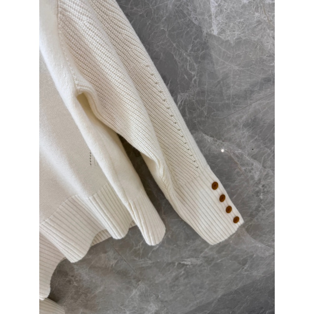 Vivienne Westwood 針織外套 毛衣 開襟衫 針織衫 極簡鏤空重工 土星提花圓領 羊毛基礎款打底衫  SM-細節圖4