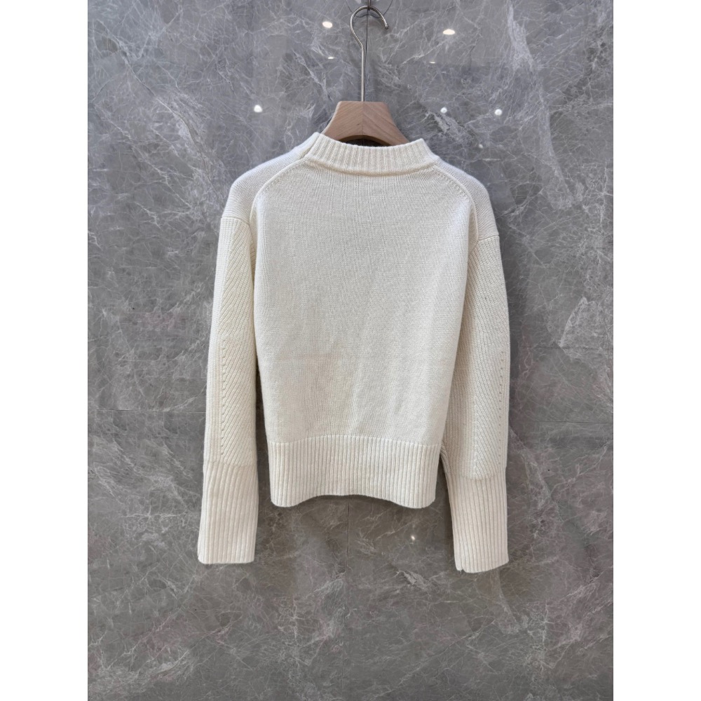 Vivienne Westwood 針織外套 毛衣 開襟衫 針織衫 極簡鏤空重工 土星提花圓領 羊毛基礎款打底衫  SM-細節圖5