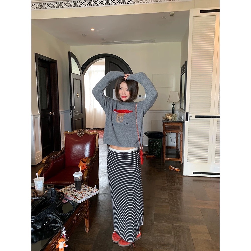 LM針織衫 毛衣 “高質羊絨”軟糯雲朵觸感小蘑菇套頭毛衣 圓領 羊毛基礎款打底單穿都好看：）-細節圖5